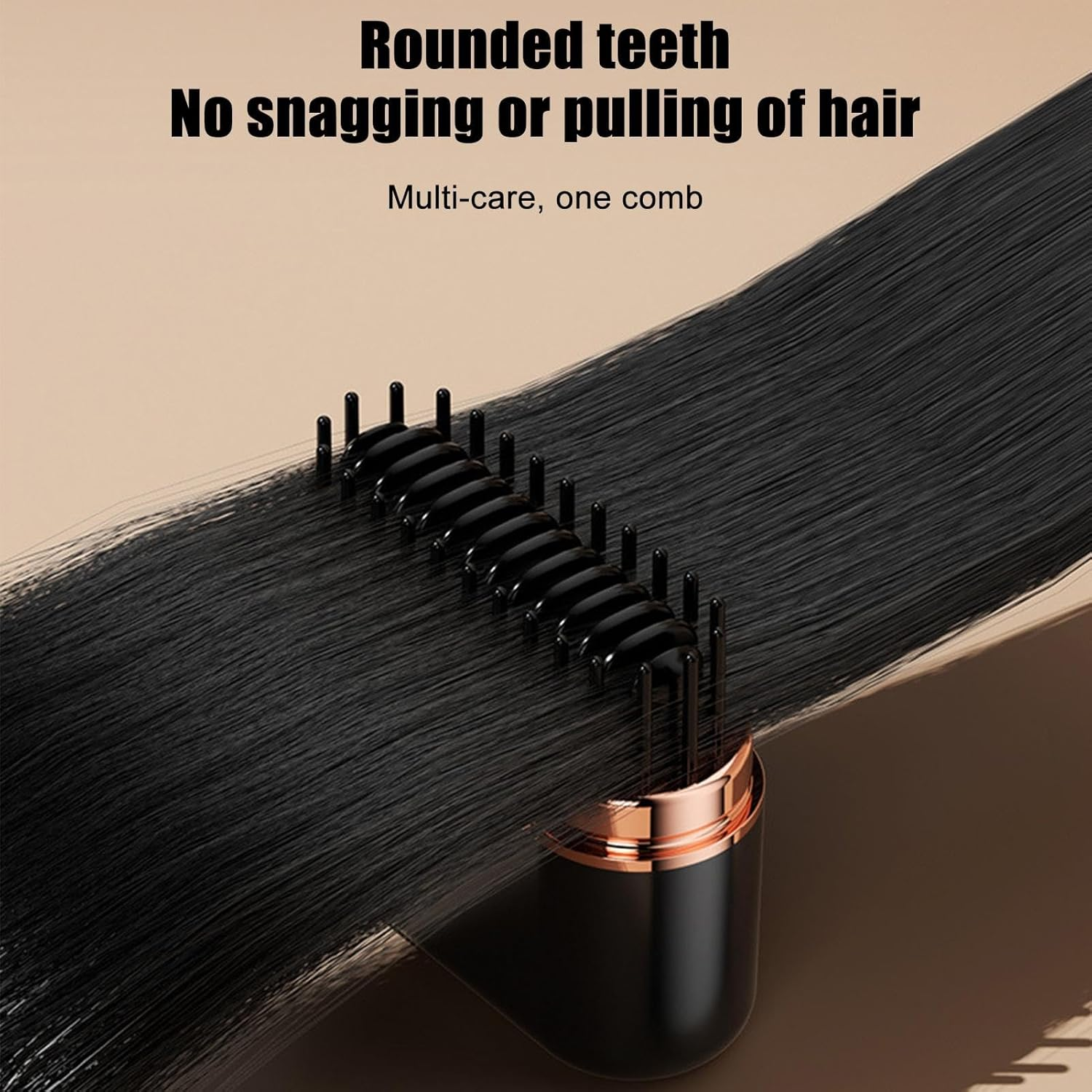 Uoqpty Hair Straightener Brush | Brush Straightener for Women with 3 Temp Settings,Hair Supplies, Portable Styling Comb, Ionic Hair Straightener Comb for Smooth Shiny Hair, Frizz Control image number 5