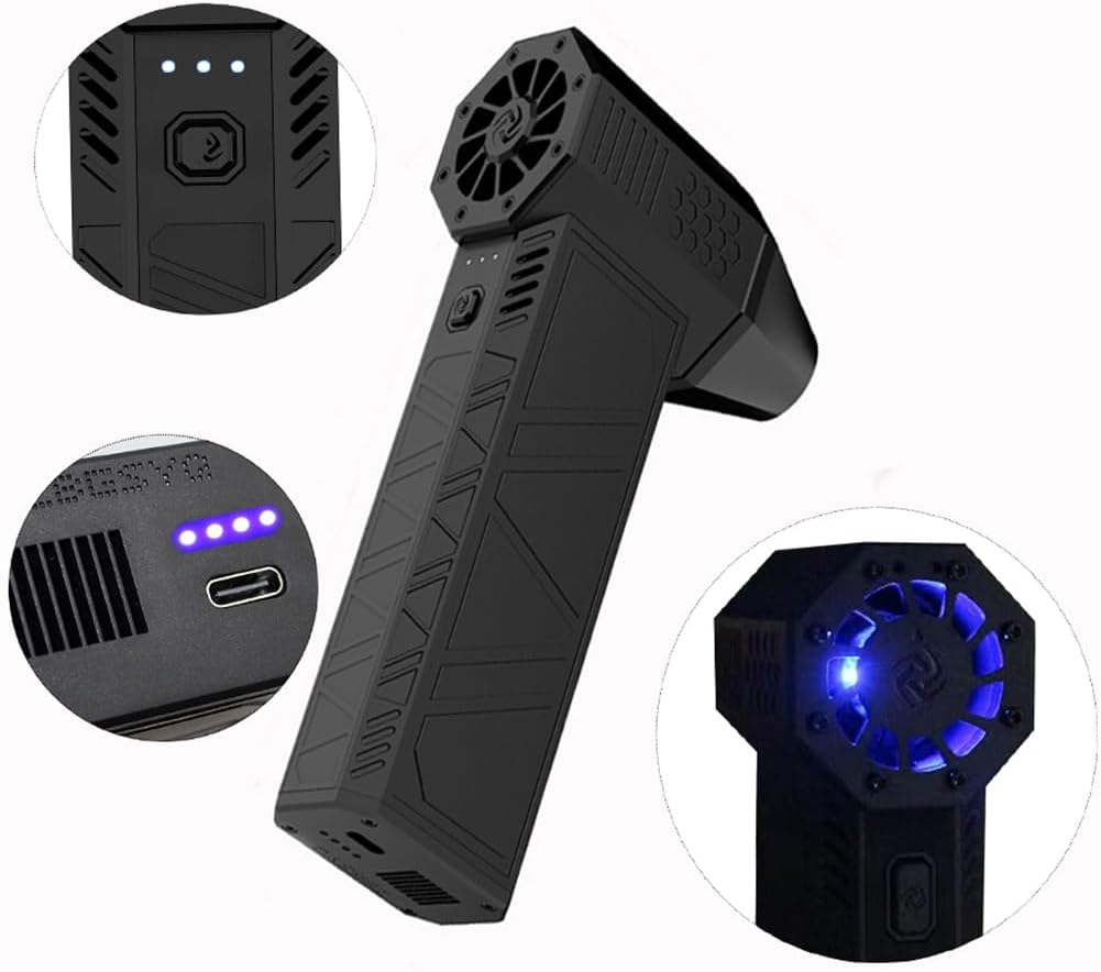 Tuperoymse X3 Upgrade Mini Turbo Jet Fan Powerful Blower 130000R PM50+M/S 3000Mah Violent Turbo Fan for PC Keyboard Camera Easy Install Easy to Use image number 6