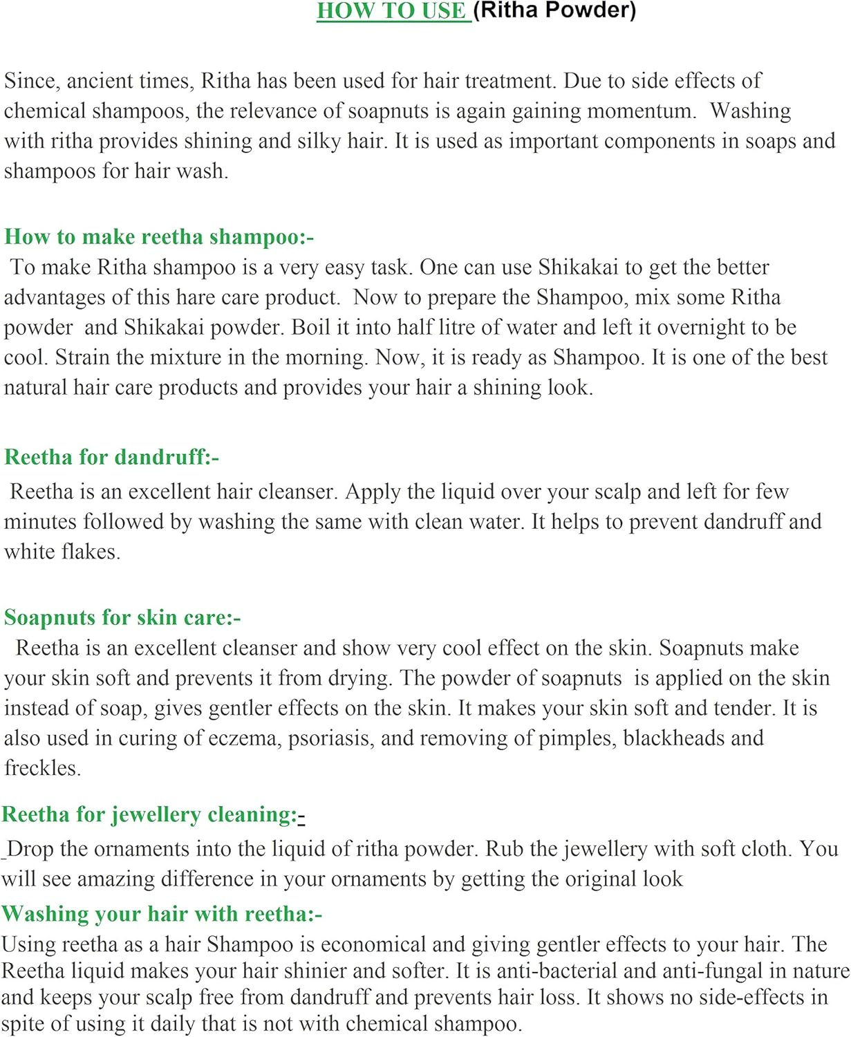 Online Quality Store Reetha Powder-100G |Organic Reetha Powder for Hair Growth|Aritha|Reetha|Ritha|Soapnuts (Sapindus Mukorossi) Powder for Silky & Smooth Hairs|Ritha Powder for Hair (Soap Nut) image number 6