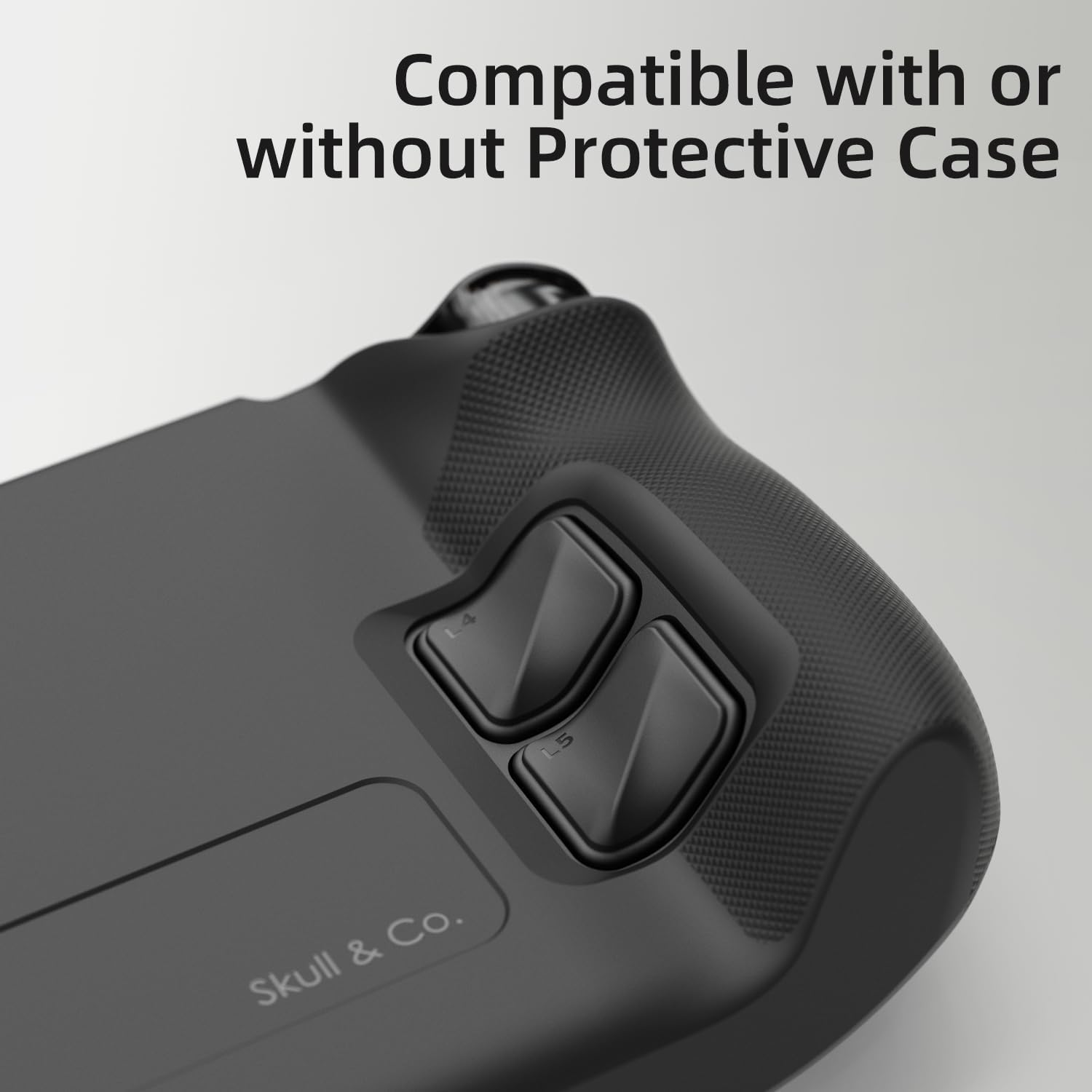 Skull & Co. Back Button Enhancement Set for Steam Deck, Handle Grip Pads Improvement Button Protection Kit for Steam Deck - Black, 4 Pieces image number 2