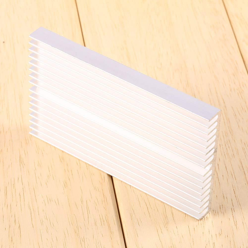 100X 60X 10Mm Aluminum Heat Sink,Diy Heatsink Module Cooler Fin,Grille Shape Heat Sink Chip for IC LED Power Transistor