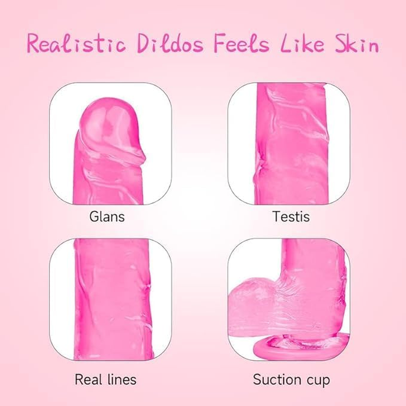 21CM Realistic Toys, Strong Suction Cup, Pink image number 2
