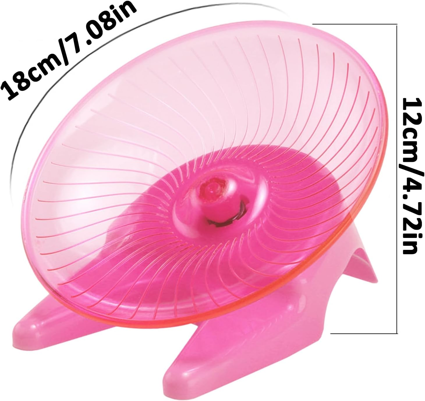 Hamster Flying Saucer - Ultra Quiet Transparent Training Wheel for Hamsters - Indoor Hamster Toy for Hamsters, Gold Bears, Gerbils with Fat Tail, Honey Bunny, Dwarf Hamsters