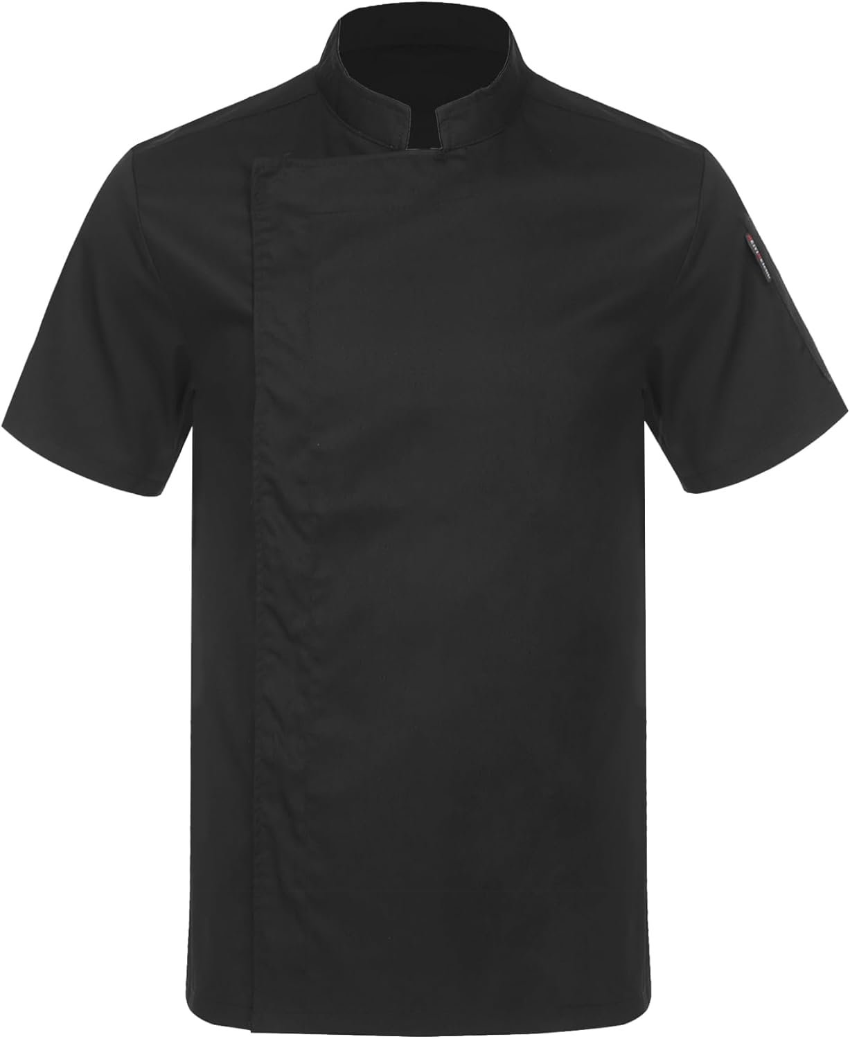 Loodgao Adult Mens Short Sleeve Chef Coat Solid Color Kitchen Cook Uniform Jacket Canteen Bakery Chef Shirts