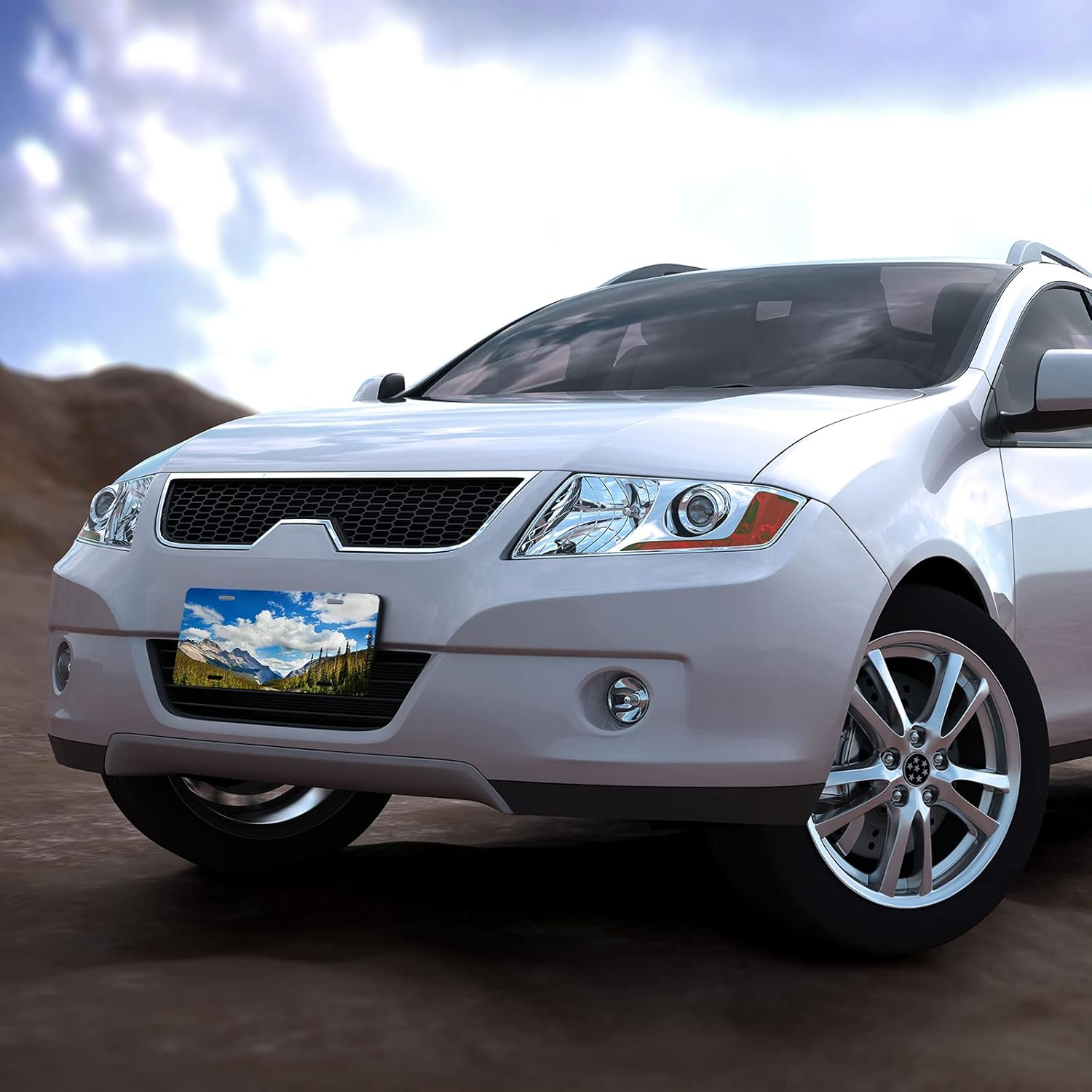 3Pcs Sublimation License Plate Blanks White, Anglekai Aluminium Automotive License Blank Plate for Car DIY Transfer Sheet Sublimation Blanks Bulk Metal Plate Tags for Custom Design License Blank image number 2