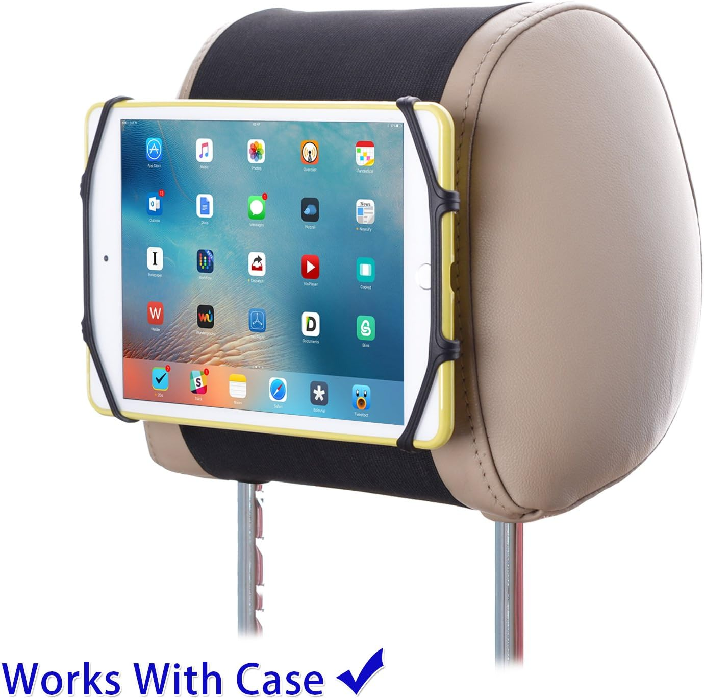 Switch Car Mount, FULLONG Car Headrest Mount Silicon Holder, Compatible with Switch - Black image number 4