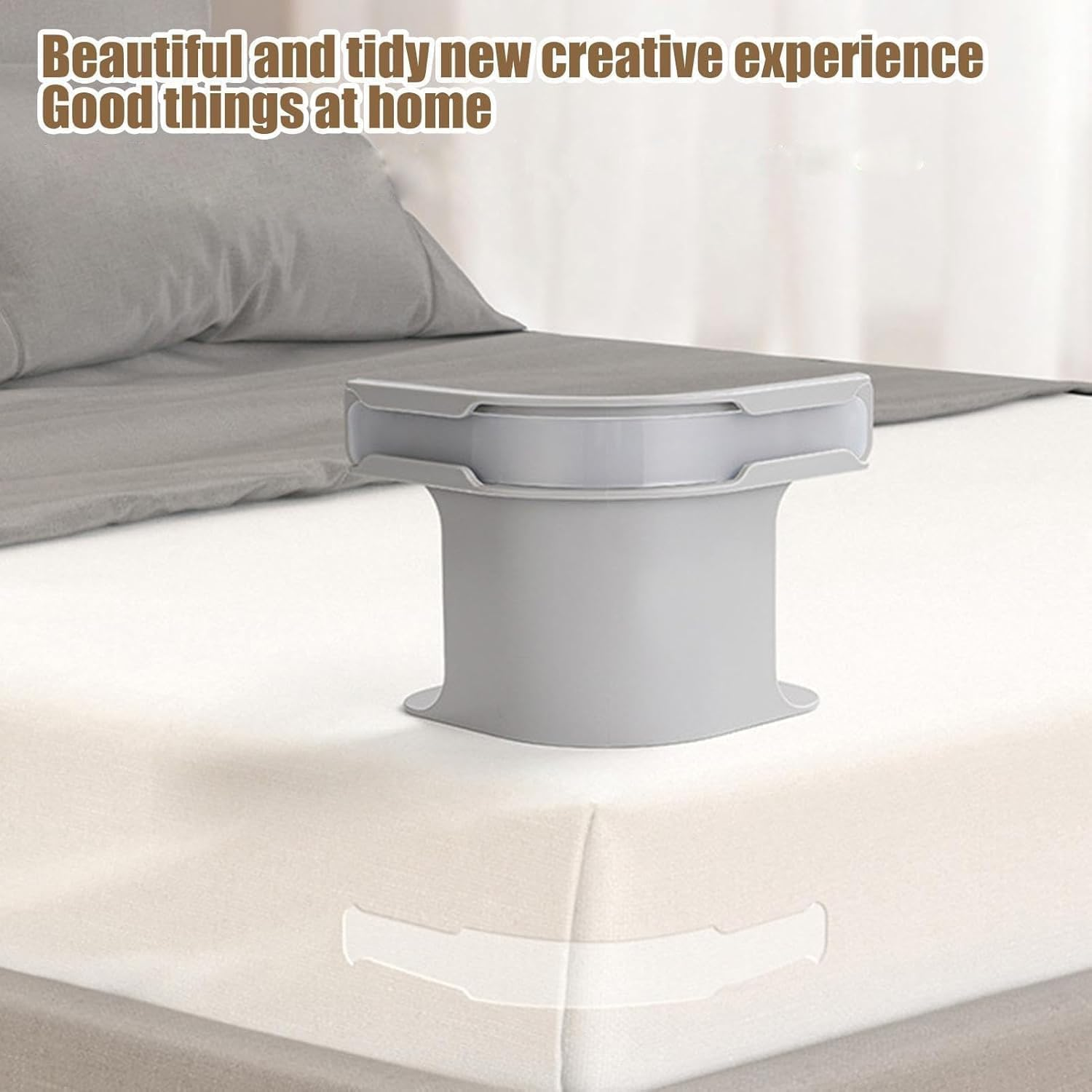 4Pcs Bed Sheet Holders Straps, Heavy Duty Bedsheet Corner Tightener Clips with Lock Strips, Bed Sheet Clips Fasteners, Secure Mattress Protectors and Bedding (Grey)