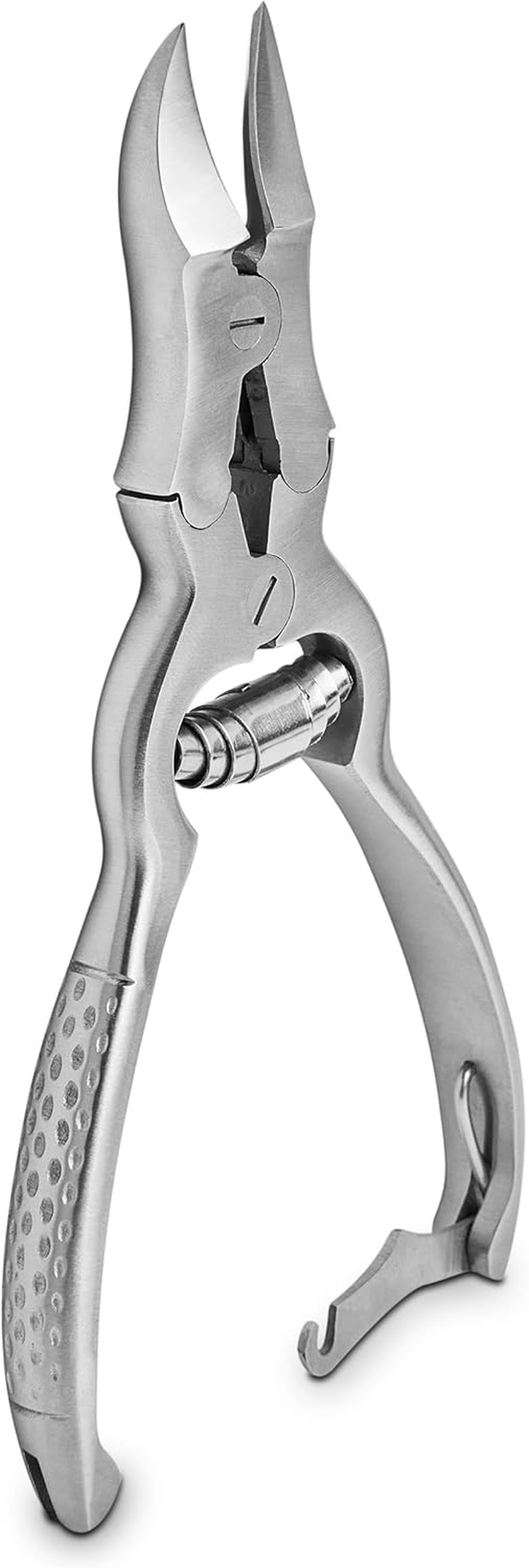 By MILLY High Carbon Steel Professional Nail Clippers for Seniors & Podiatrist Toenail Clippers | Hammer Forged to Trim Thick or Hard Toenails | Heavy Duty Toenail Clippers for Thick Toenails (Silver) image number 3