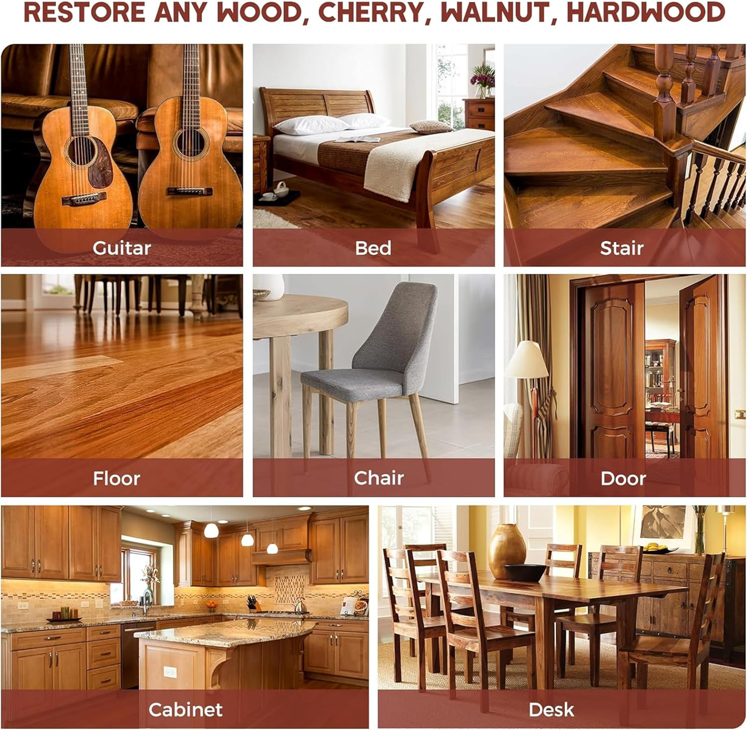 Wood Floor Scratch Repair Kit,Tiles Reparing Kit,Diy Multifunctional Wood Board Repairs Tool,Worktop Sturdy Casing Chips Scratches Mending Tool,Parquet,Wooden Furniture,Set A(11 Wax Blocks) image number 4