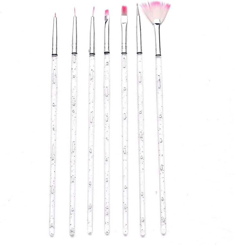 7PCS Nail Art Brush Acrylic Painting Drawing Carving Pen Manicure Tool Set 19Cm Zhengpingpai image number 4