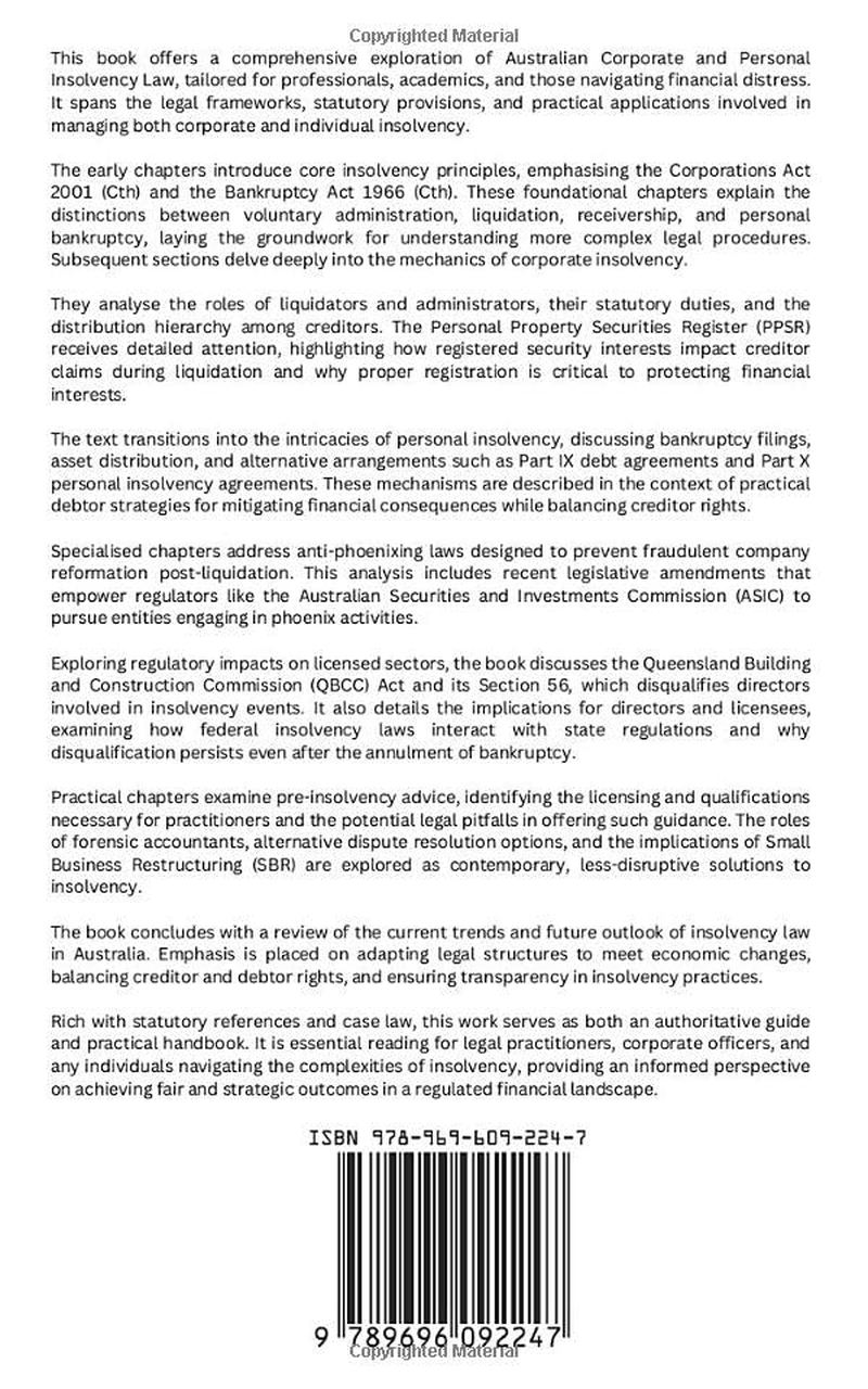 Australian Insolvency Law: a Practical Guide to Navigating Insolvency Law in Australia image number 1