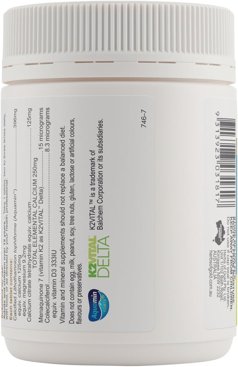 Herbs of Gold Calcium K2 with D3 90 Tablets, 90 Count image number 1