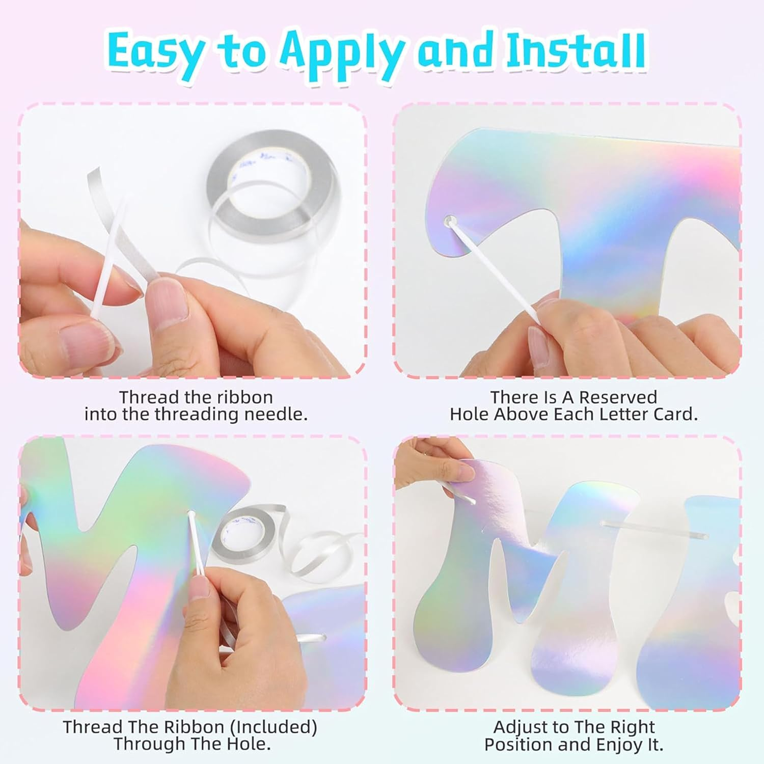 Birthday Party Decorations,Its Me Hi Im the Birthday Girl Its Me Banner,Birthday Banner Supplies Themed Decor,Glitter Iridescent Popular Birthday Decorations Banner,Girls Birthday Party Supplies image number 4