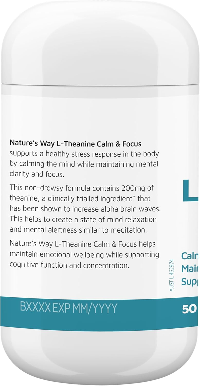 Nature'S Way Calm & Focus L Theanine 50 Capsules
