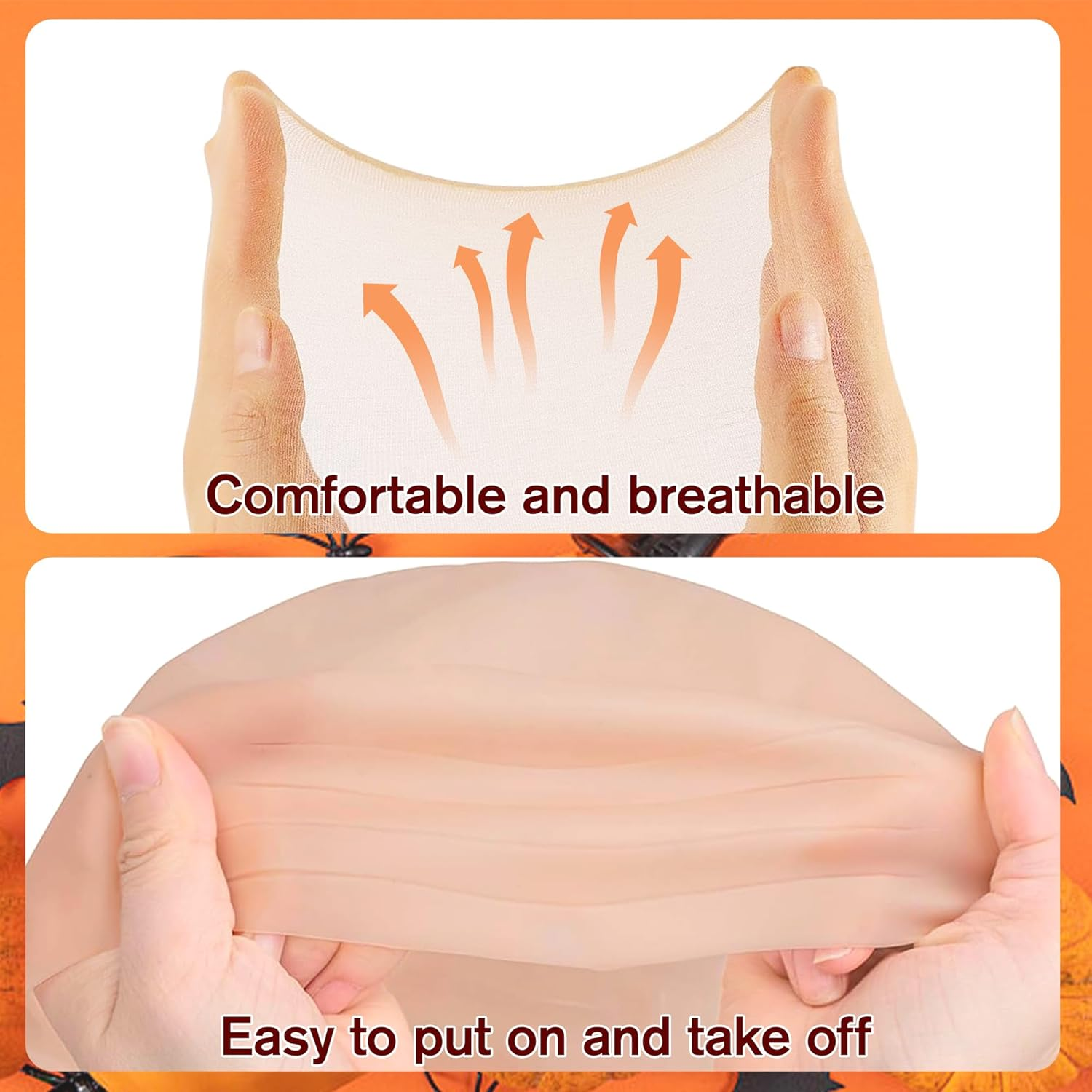 Halloween Bald Cap Bald Head Wig Caps for Adults Cosplay Party Supplies image number 3