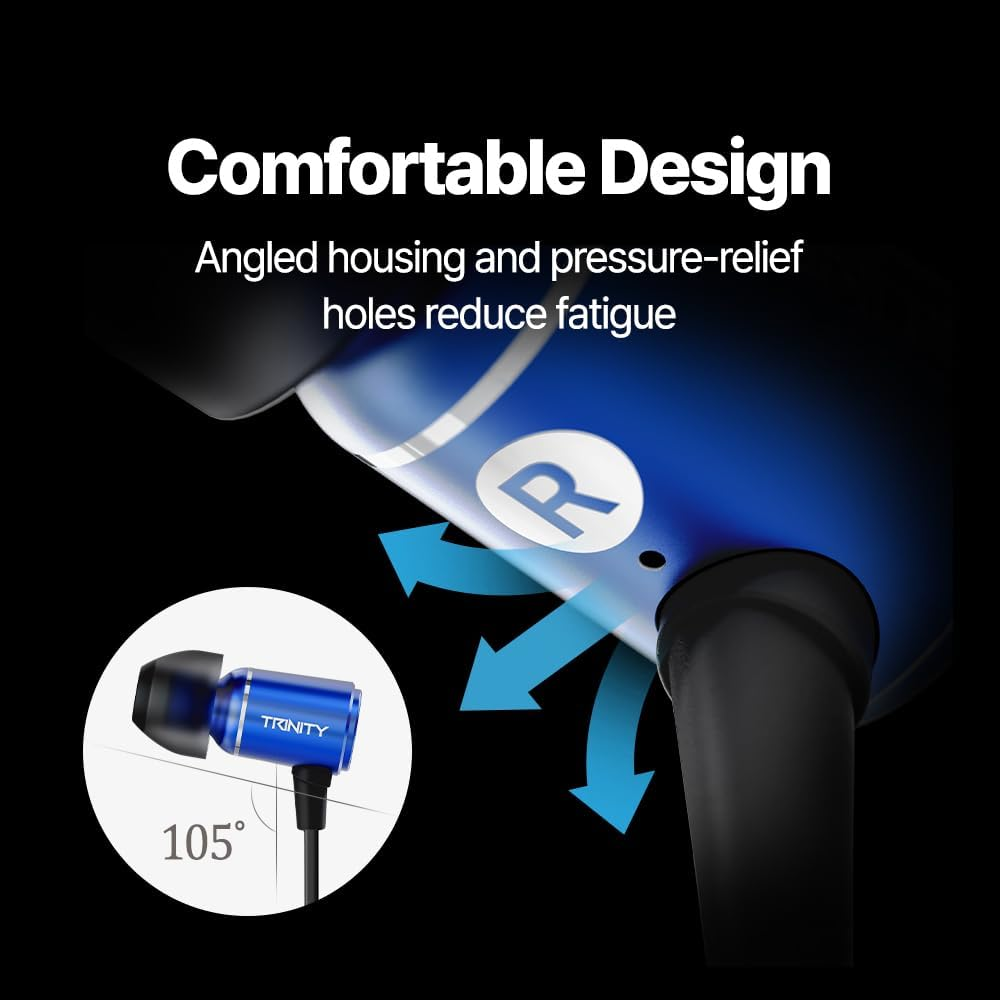 AZLA Trinity USB-C Wired Earphones with Mic & DAC &ndash; High-Resolution Sound, 8Mm Dynamic Driver | USB C Headphones for Iphone 16, Samsung Galaxy, Android Phones | Wired Earbuds with Mic (1, Gold) image number 1