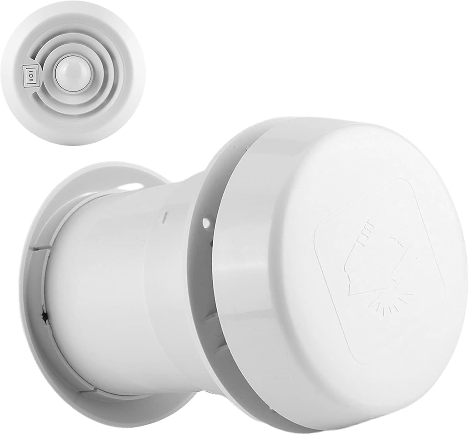 Qiilu Van Roof Exhaust Fan, 12V Powered round Vent Roof Vent Ventilation Mushroom Head Shape round Exhaust Outlet Vent with LED Light for Homes Trailer Travel image number 4