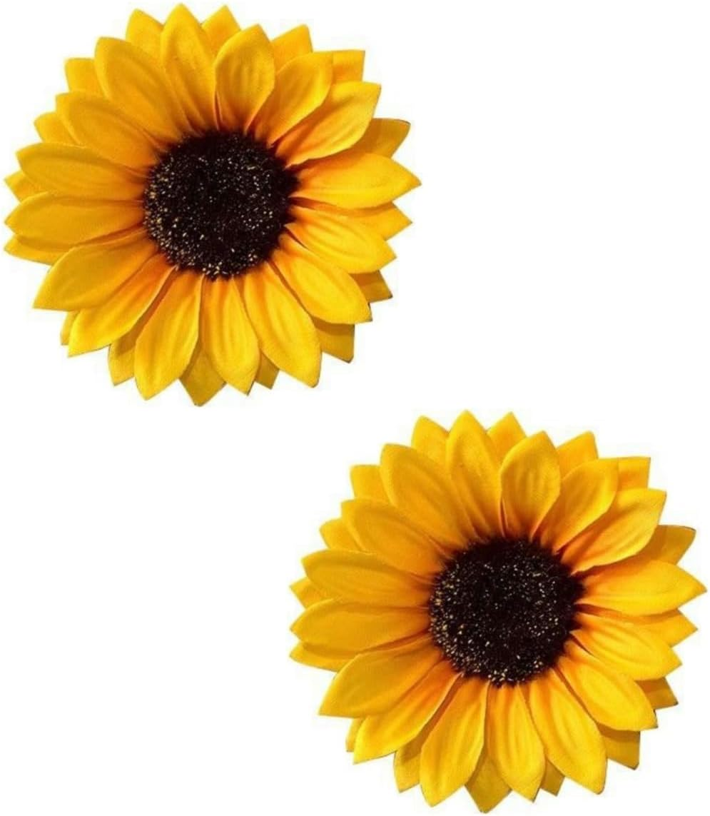 2 Yellow Sunflower Hair Clips Flower Hair Clips Beach Holiday Accessories Sunflower Hair Pins Clips and Hair Clips image number 3