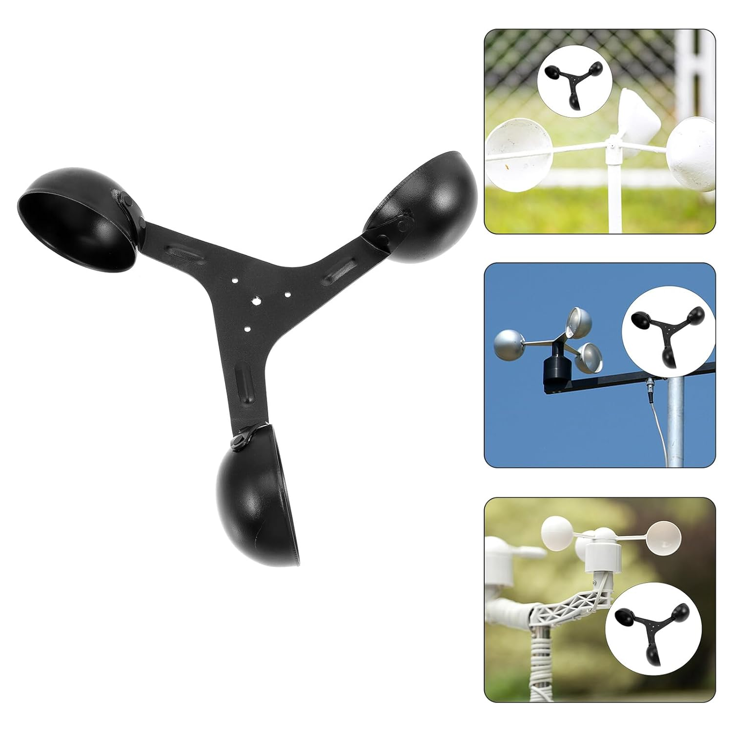 Yardwe Alloy Anemometer Sensor Wind Measurement Replacement Cup for Accurate Air Flow Speed in Environmental Observation and Weather Stations image number 5