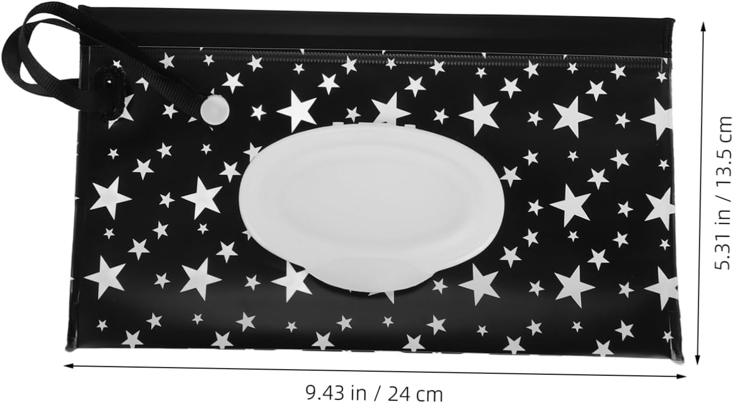 2Pcs Portable Wipes Container Refillable Wipe Pouch Travel Bag Car Bedside Tissue Dispenser Holder Case image number 5