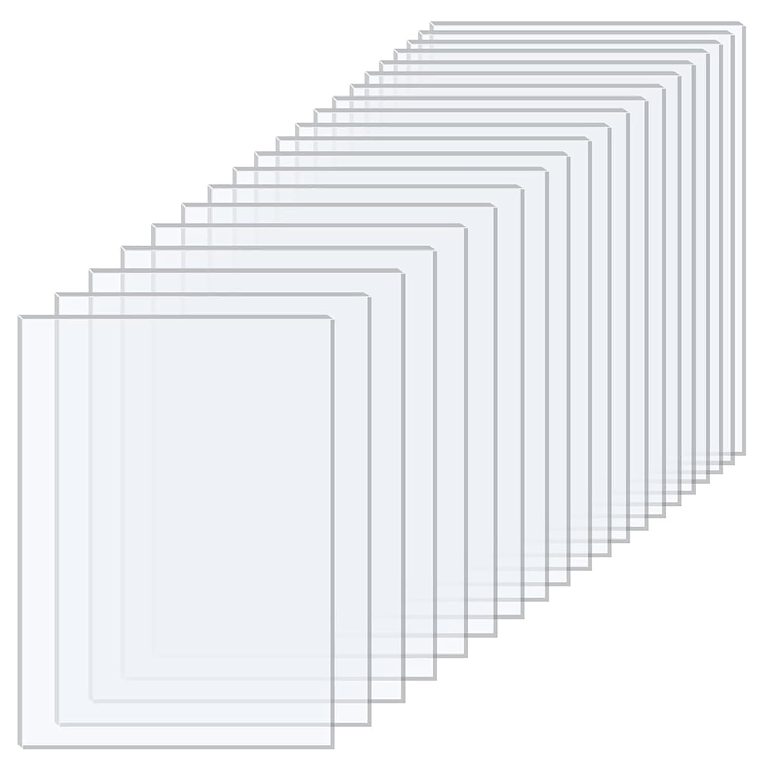 20 Sheet Transparent Acrylic Painting Boards, Lightweight Clear Extruded Plexiglass with Protective Paper for Craft DIY Display Projects, 5X7'' Clear Acrylic Sheets for Picture Frame Glass Replacement image number 6