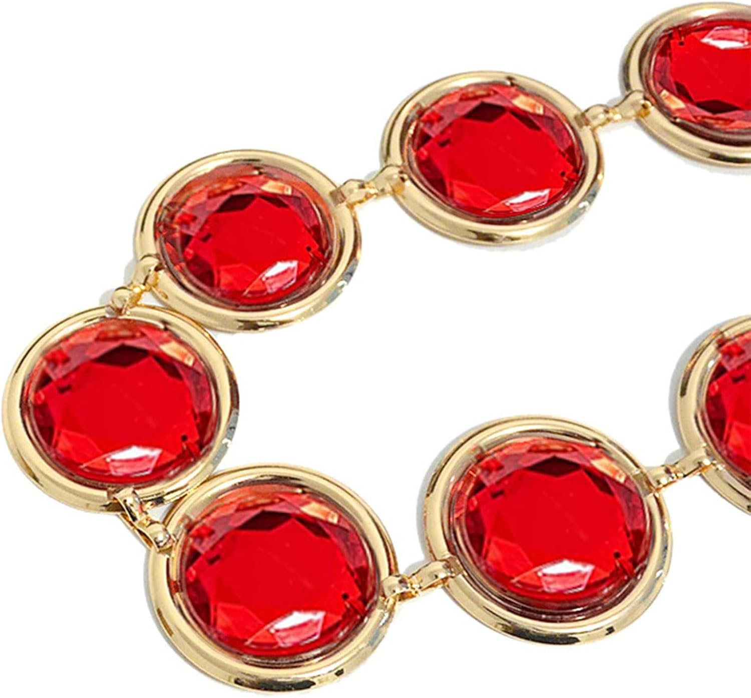 Cosplay Belt Women - Women'S Cosplay Red Waist Belt,Red Stone Chain Adjustable Costumes Props Costume Accessories image number 1