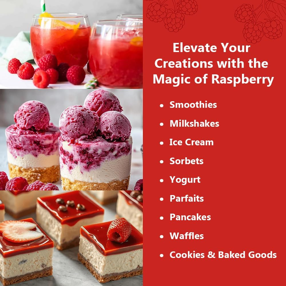 Raspberry Powder 114 G | Pure Spray-Dried Raspberries for Smoothies, Baking, Health Drinks | Healthy and Flavored Drink image number 3