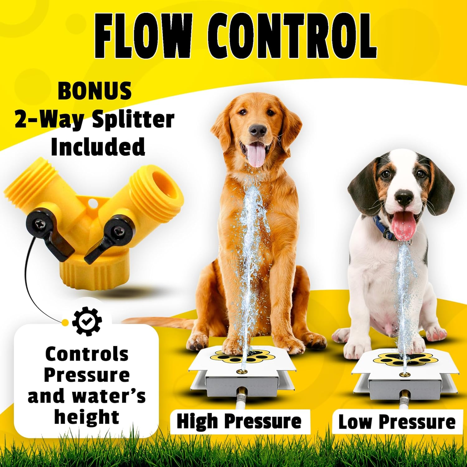 Triogato'S Outdoor Dog Pet Water Sprinkler Easy Activated Dog Water Fountain Toy image number 1