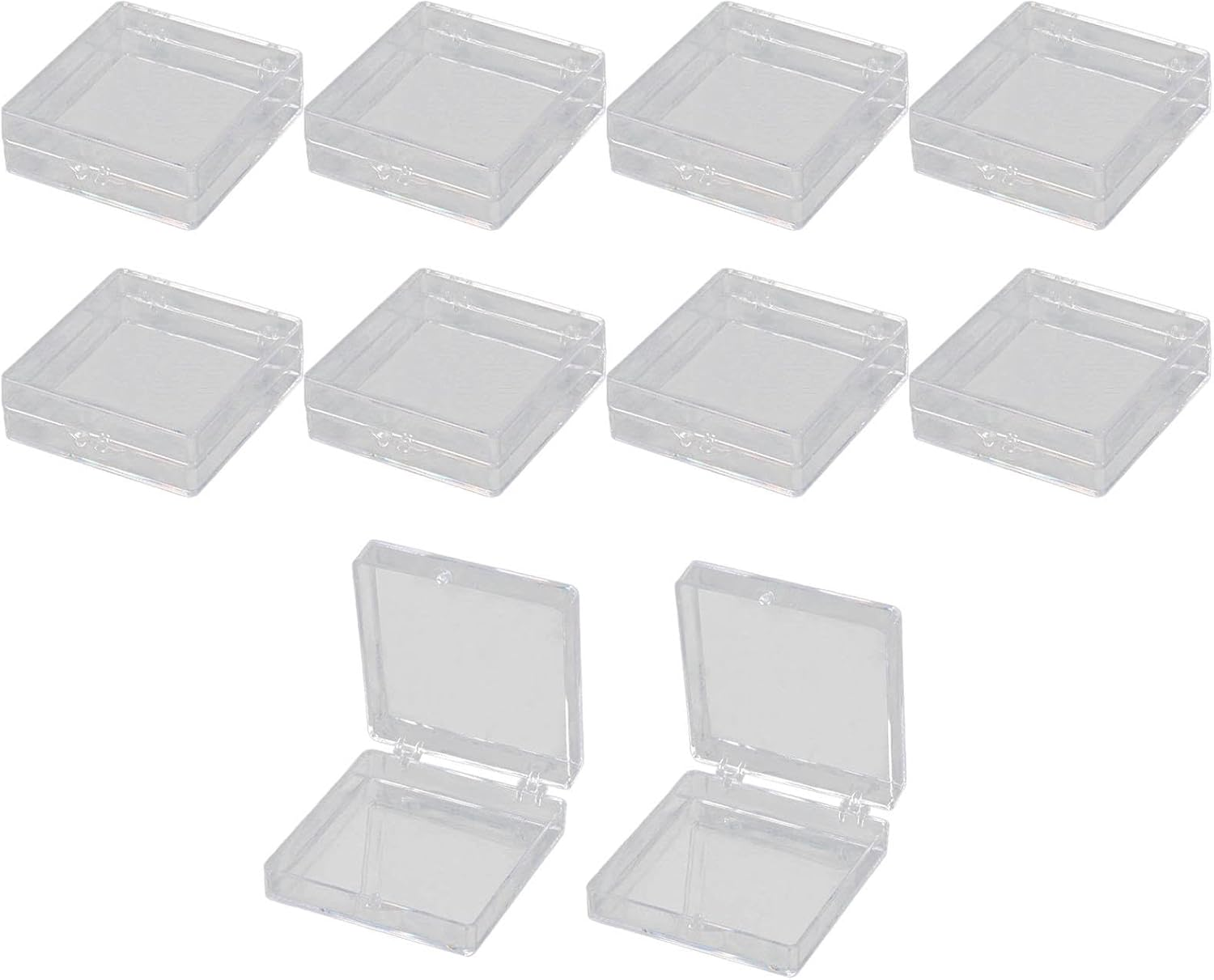 Kokiya 10 Pieces,Press on Nail Storage Box Artificial Nail Display Organizer,Mini,Small,Nail Storage Container for Artificial Nails, Black