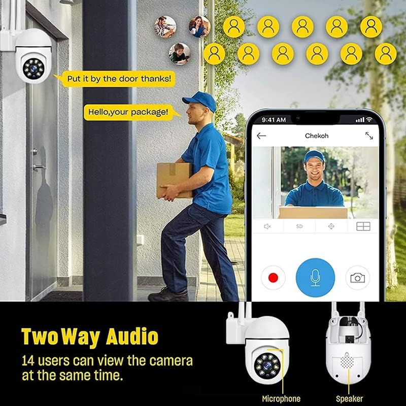 Wireless Security Camera System Outdoor Home Wifi Night Vision Cam 1080P HD A7 image number 2