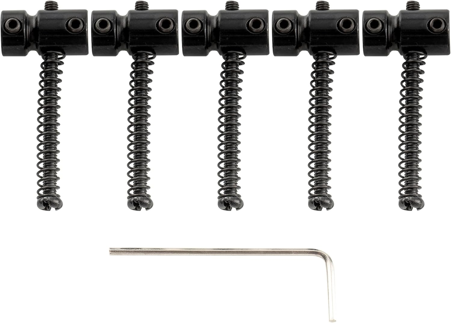Musiclily Pro 17Mm Steel Bass Bridge Saddles for 5-String Precision and Jazz Bass, Chrome (Set of 5)