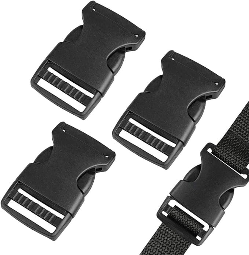 20 Pcs Plastic Quick Side Release Buckle Clip Adjustable Parachute Buckle Fit for 1Inch Webbing Straps for Bracelets Backpack Tactical Bag and Gear image number 1