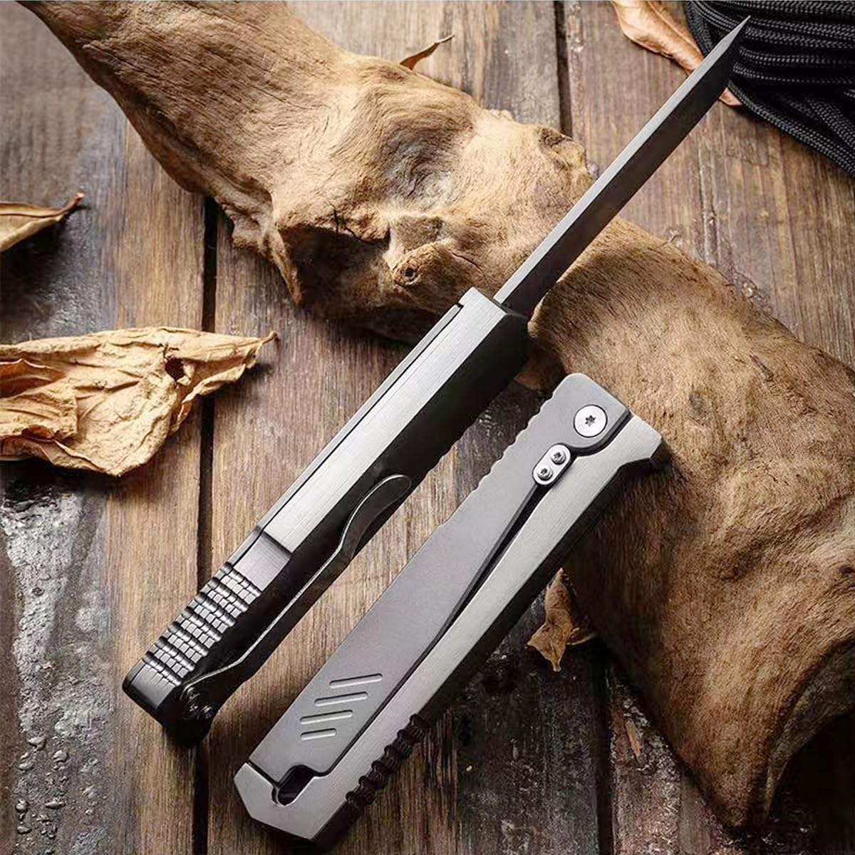 10MOONS Pocket Knife, Folding Knife, 9.1&Prime; D2 Steel Blade Pocket Knife Multitool, Pocket Knives & Folding Knives with Belt Clip, Tactical Knives Camping EDC Pocket Knives for Men