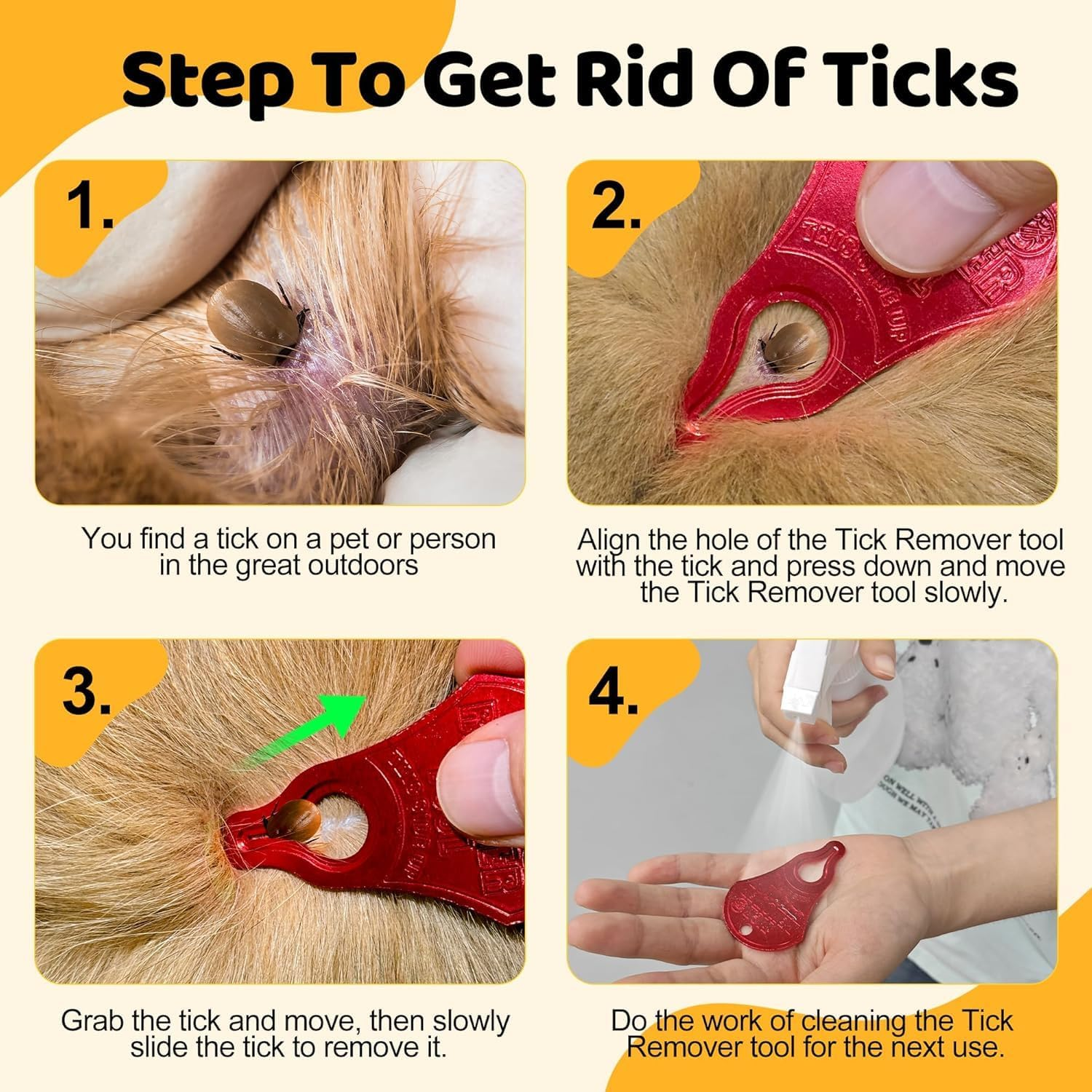 3 Pack Portable Tick Removal Tools, Tick Remover Tools for Dogs, Pets and Humans, Efficient, Safe and Reliable, Tick Key Essentials for Outdoor Activities(3 Colours) image number 2
