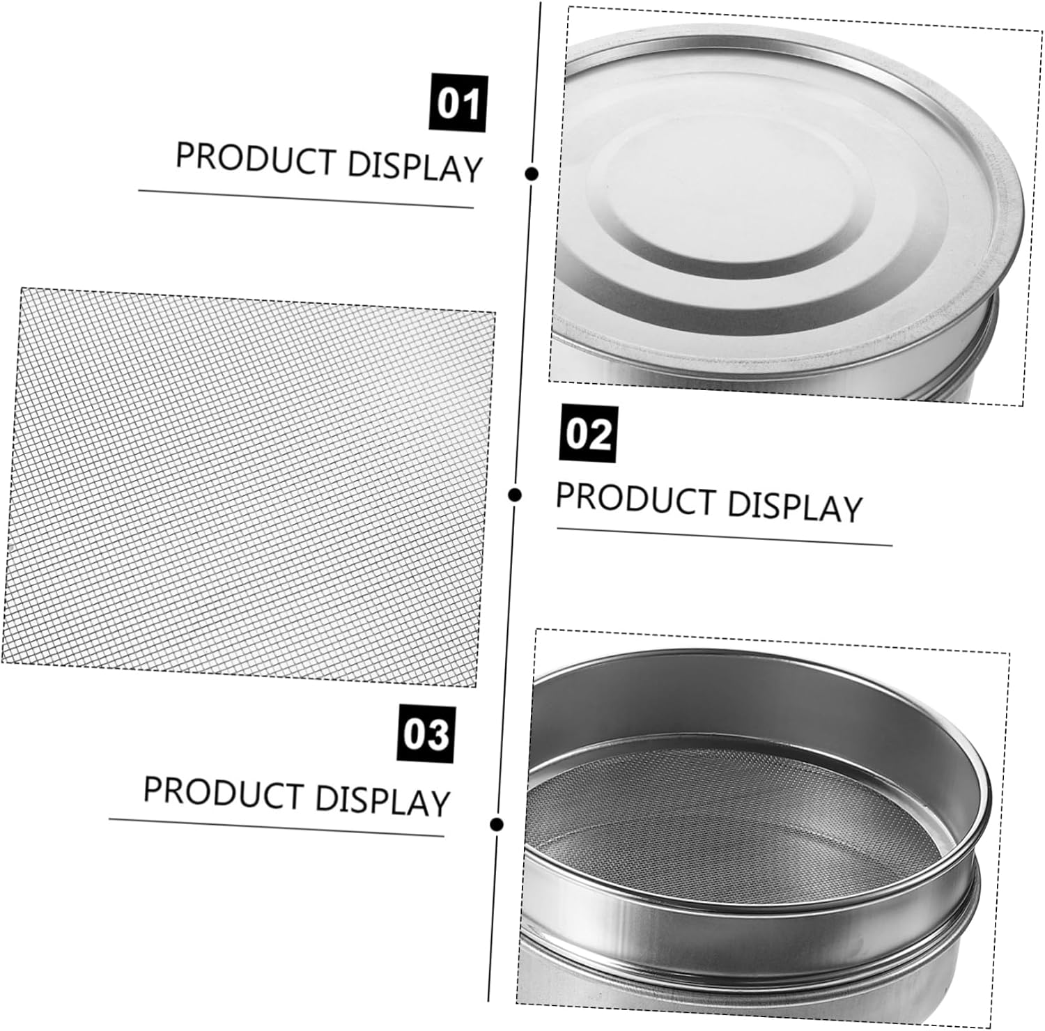 NULYLU Stainless Steel Mesh Basin Stackable Sprouting Tray Kit for Germination Gardening Accessory for Growing Microgreens and Plants image number 2