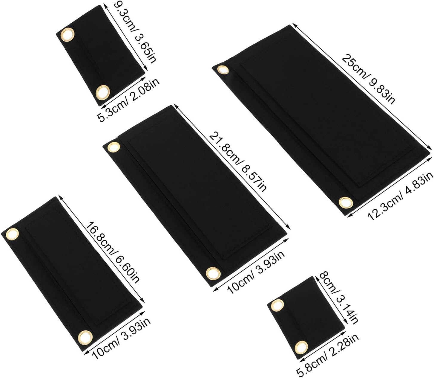 Holibanna 5Pcs Felt Purse Organizer Inserts with Multi-Pocket Dividers for Women&rsquo;S Wallets and Clutch Bags, Removable Handbag Insert Organizer for Travel and Everyday Use image number 1