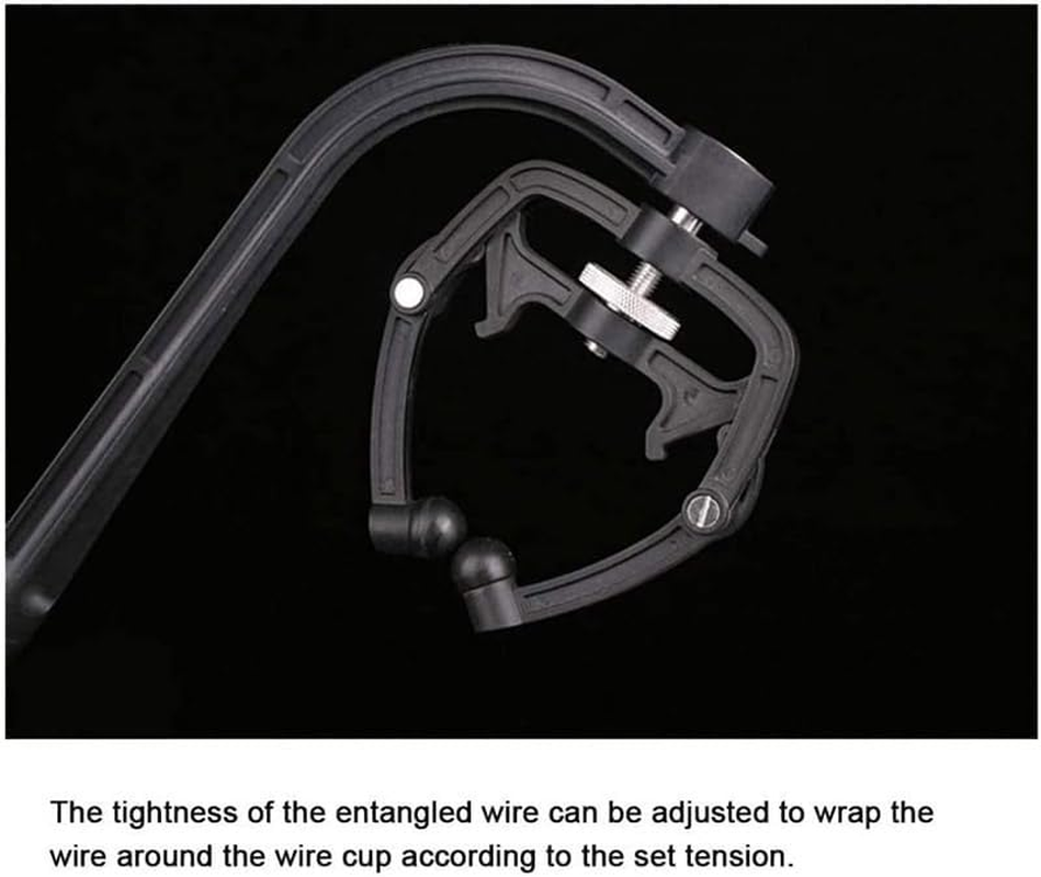 AIMALL Fishing Reel Winding Tool, Fishing Line Rewinder, 18.5In/47Cm Wire Winding Tool for Fishing Reel, Adjustable Tension Wire Winding Disc for Easy Line Spooling image number 4