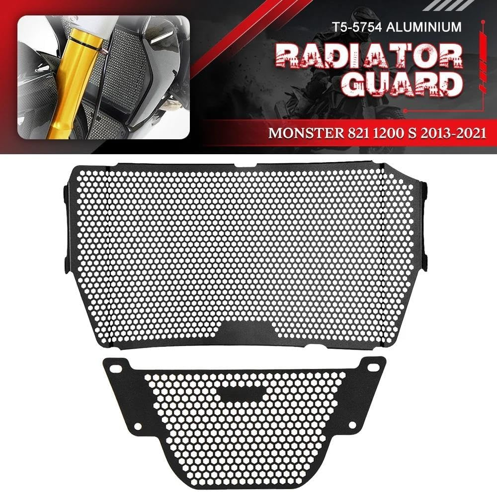 VEAEKNCFCB for D&UCATI for Monster 1200 S R 25 Anniversario 2020-2023 Motorcycle Radiator Grill Guard Grille Cover Protection Part Motorcycle Radiator Guard Engine(B) image number 1