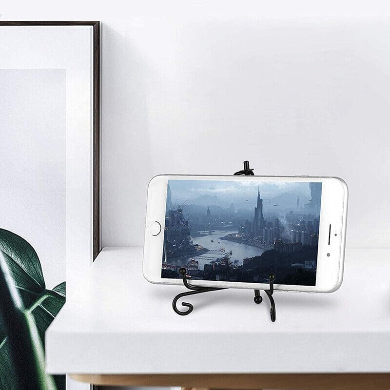 Plate Stands Iron Display Easel Photo Picture Bowl Dish Book Holder Frame Black - Adjustable and Stable, Perfect for Home and Gallery image number 6