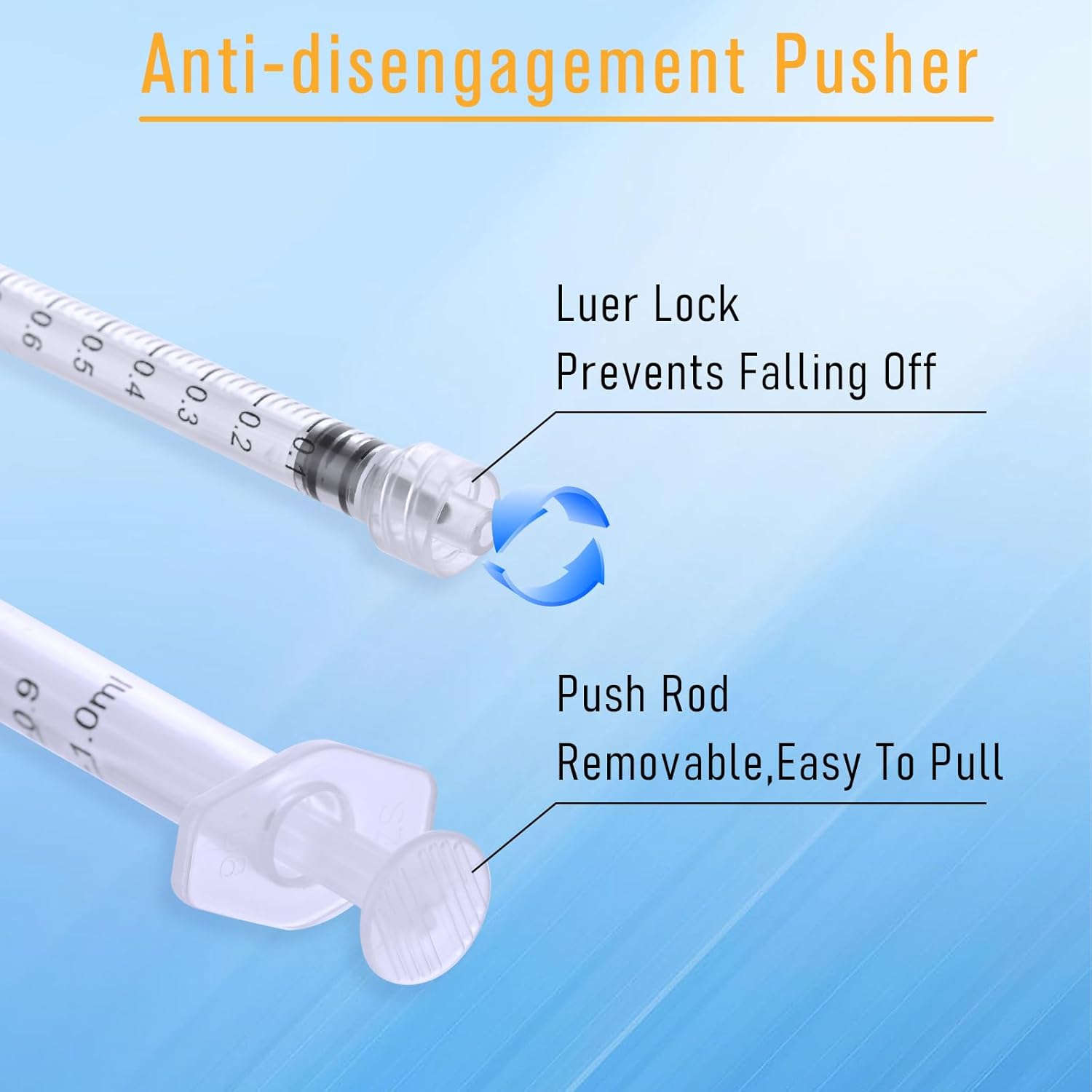 1Ml/Cc Syringes with 25G 1 Inch 25Mm Needle, Disposable Syringe Forlab Measuring Supplies, Individually Wrapped, Pack of 20 image number 4