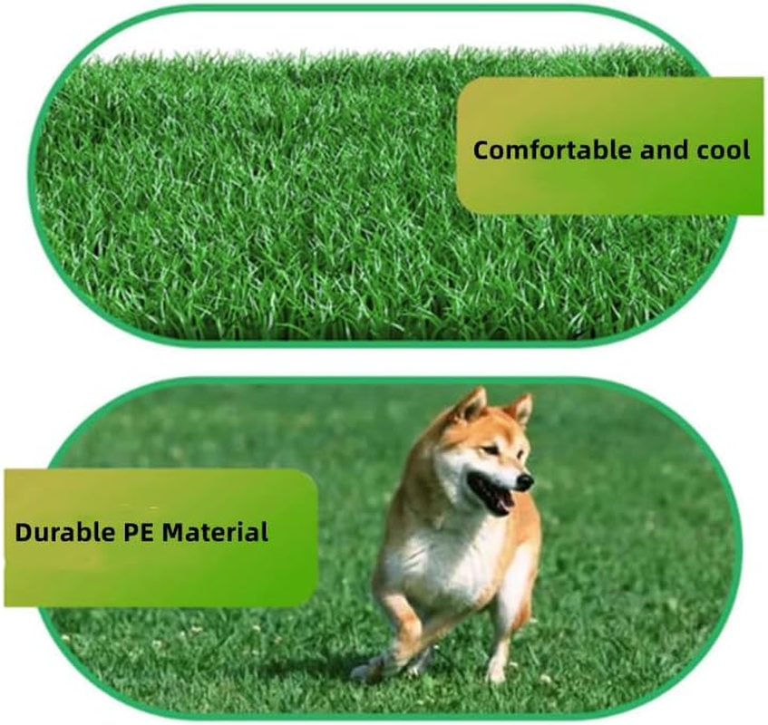 Artificial Grass Dog Toilet Balcony Dog Toilet Replace Lawn Puppy Toilet Reusable Training Pee Pads for Small Large Older Dogs for Elderly, Small, Large Dogs + 1 X Black Folding Bowl image number 4