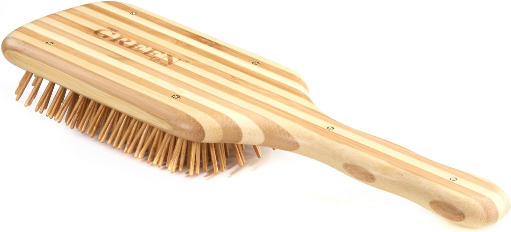 BASS BRUSHES Bamboo Wood Hair Brush Large Square Paddle image number 2