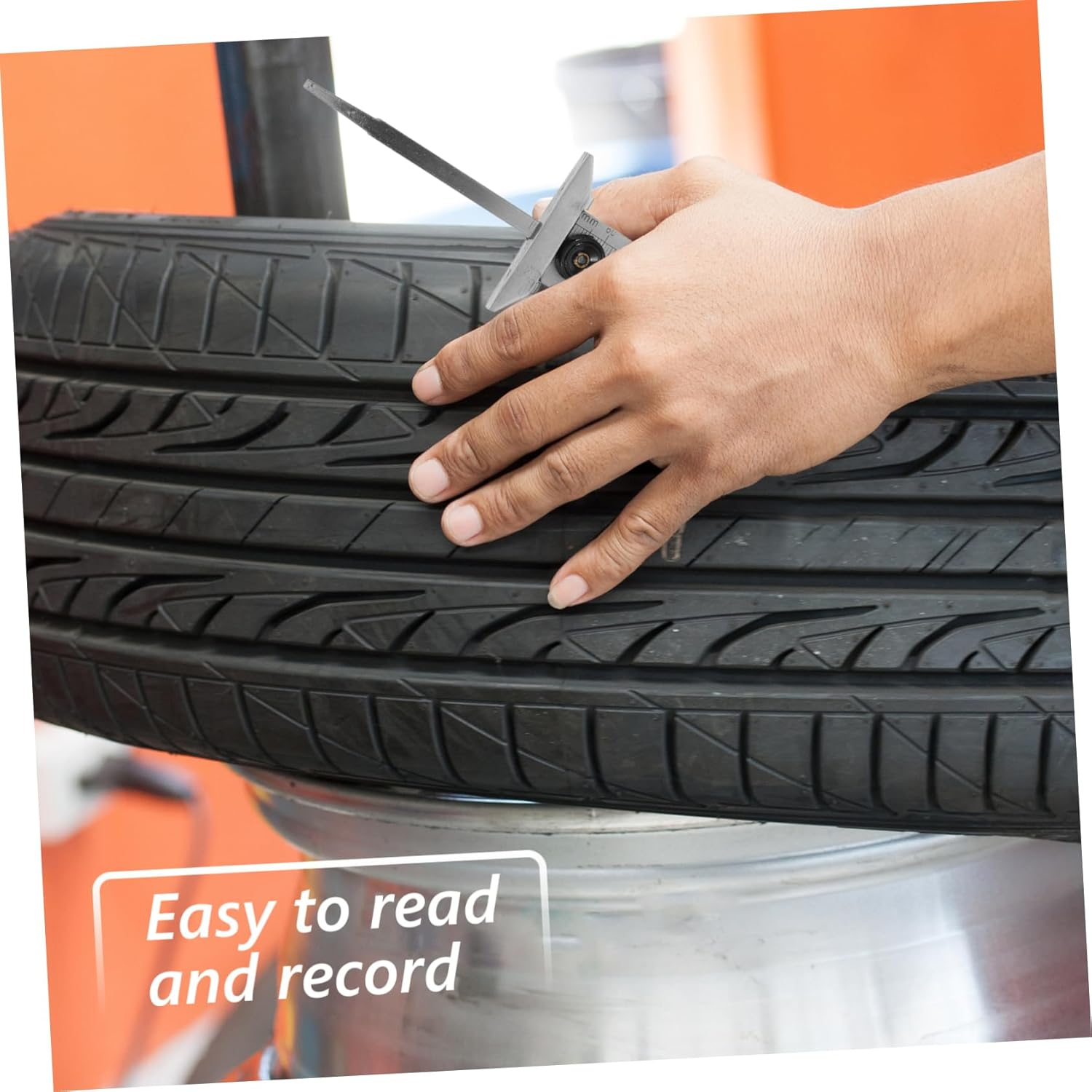 SOESFOUFU Automotive Replacement Tire Tread Depth Gauge Stainless Steel Car Tire Gauge Tool image number 3