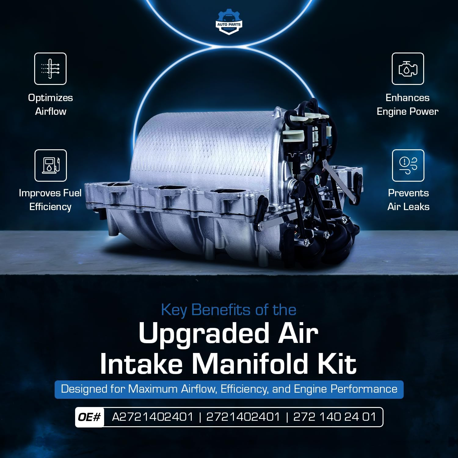 Intake Engine Manifold Assembly for Mercedes-Benz Replaces OE# A2721402401 image number 2