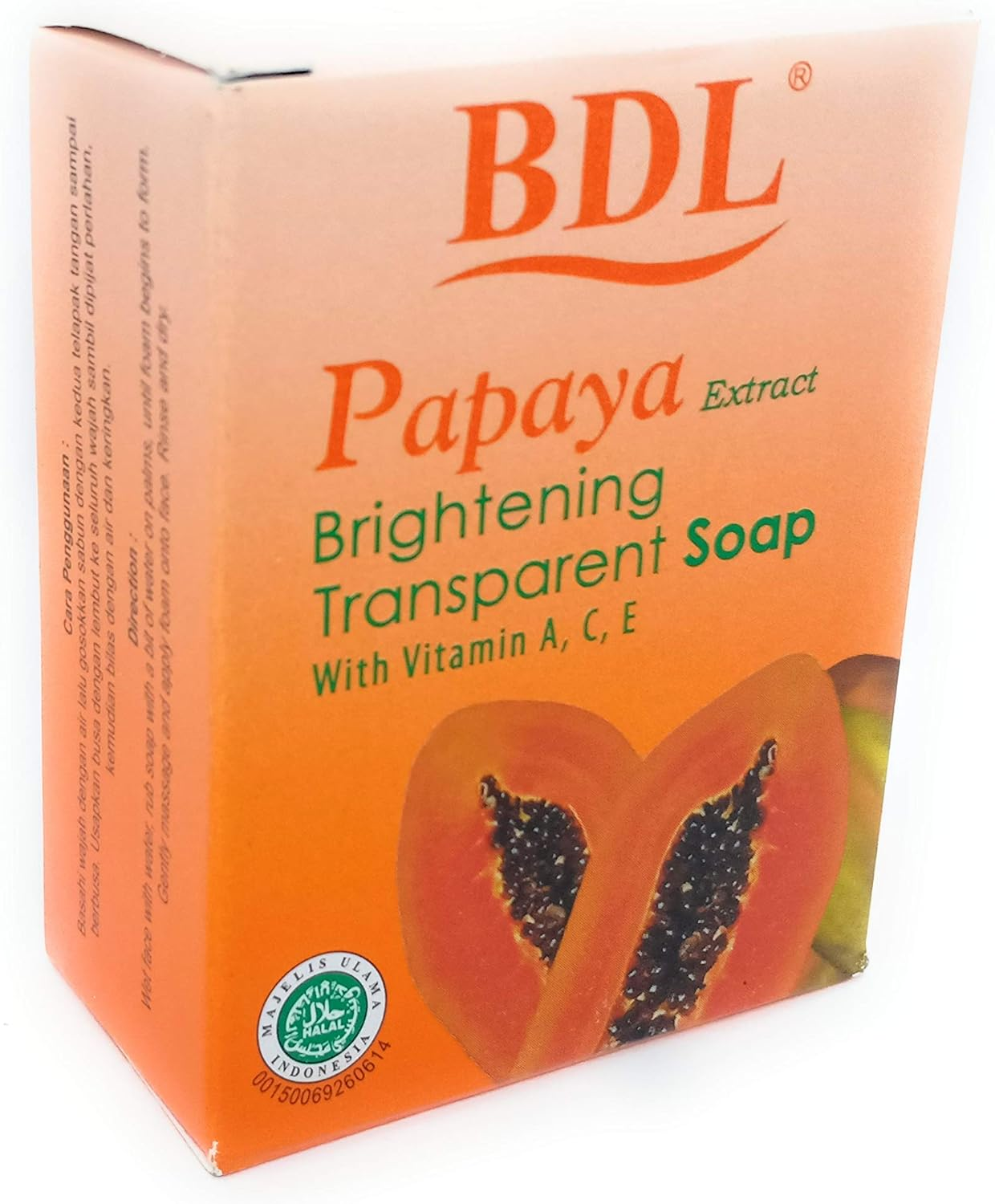 BDL Papaya Brightning Transparent Soap, 90 Gram (Pack of 5) image number 1