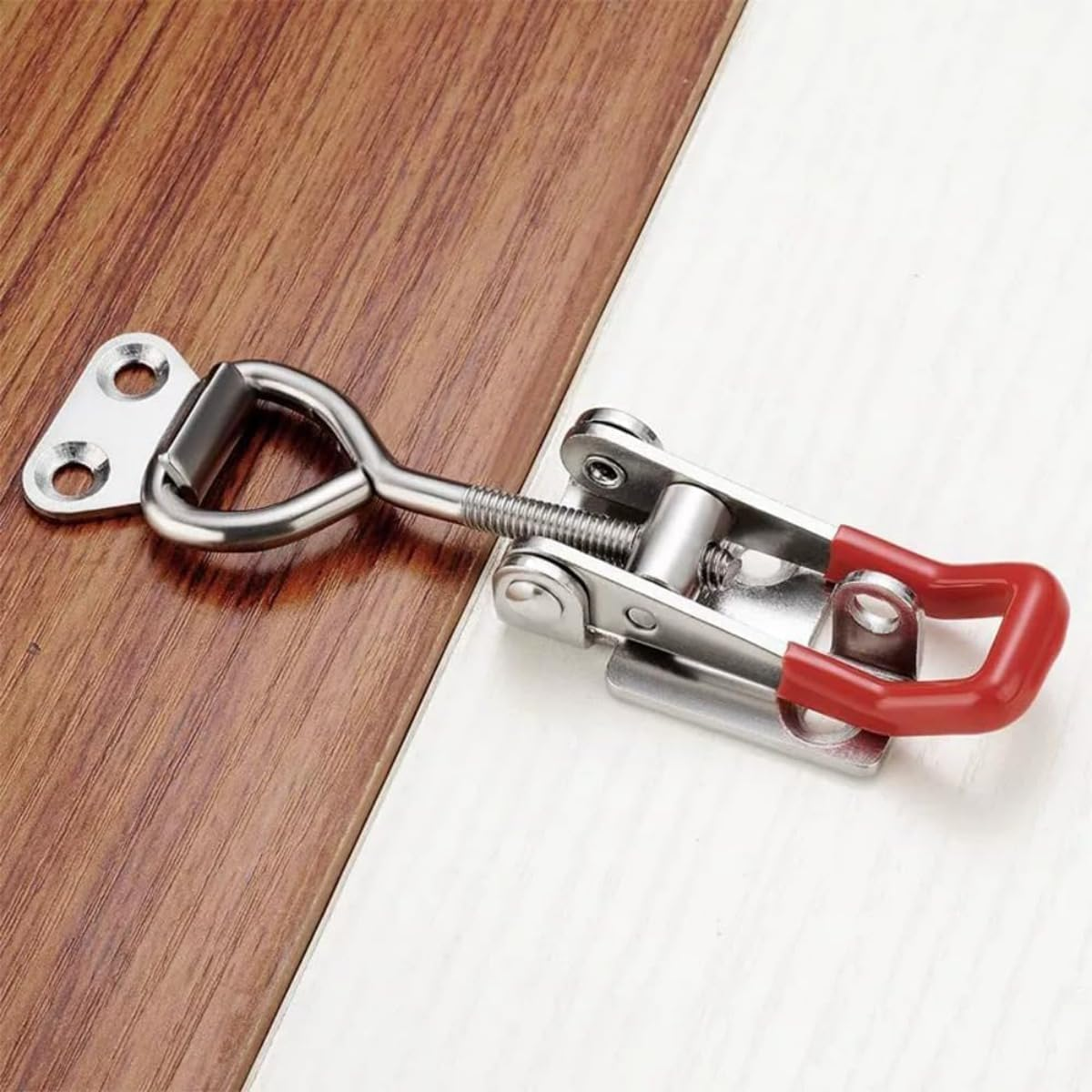 2PCS Stainless Steel Toggle Clamps - 122Mm Lockable Latch, Adjustable Clamps for Box Drawer Cabinet (122Mm) image number 5