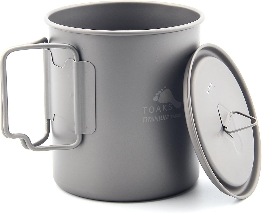 TOAKS Ultralight Titanium Cup Portable Titanium Water Mug (750Ml and 450Ml Set) image number 3