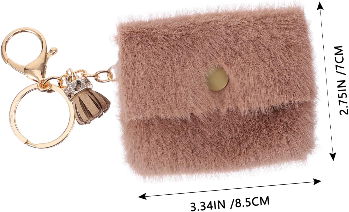 2Pcs Keychain Ring Pendants Car Key Ring Decors Simple Coin Purse Keychain Bag Key Holder for Women Men image number 1