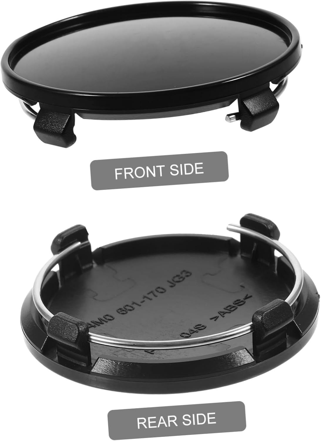 Happyyami 4Pcs Vehicle Wheel Center Caps Black Automotive Rim Hub Covers Replacement Accessories for Car Wheel Hub Decoration Suitable for Season Use