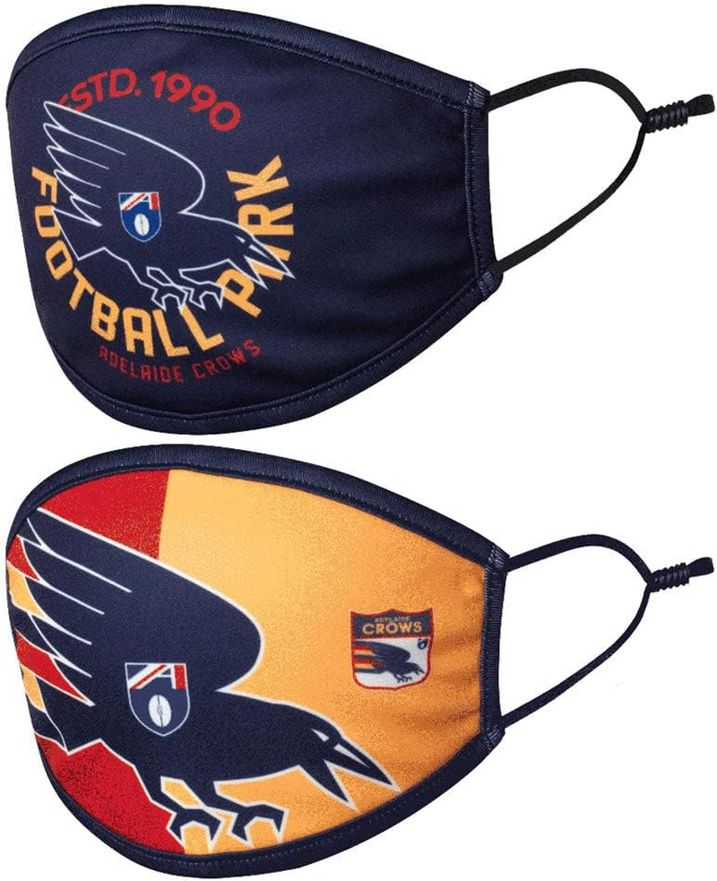 Adelaide Crows Set of 2 Face Masks image number 1